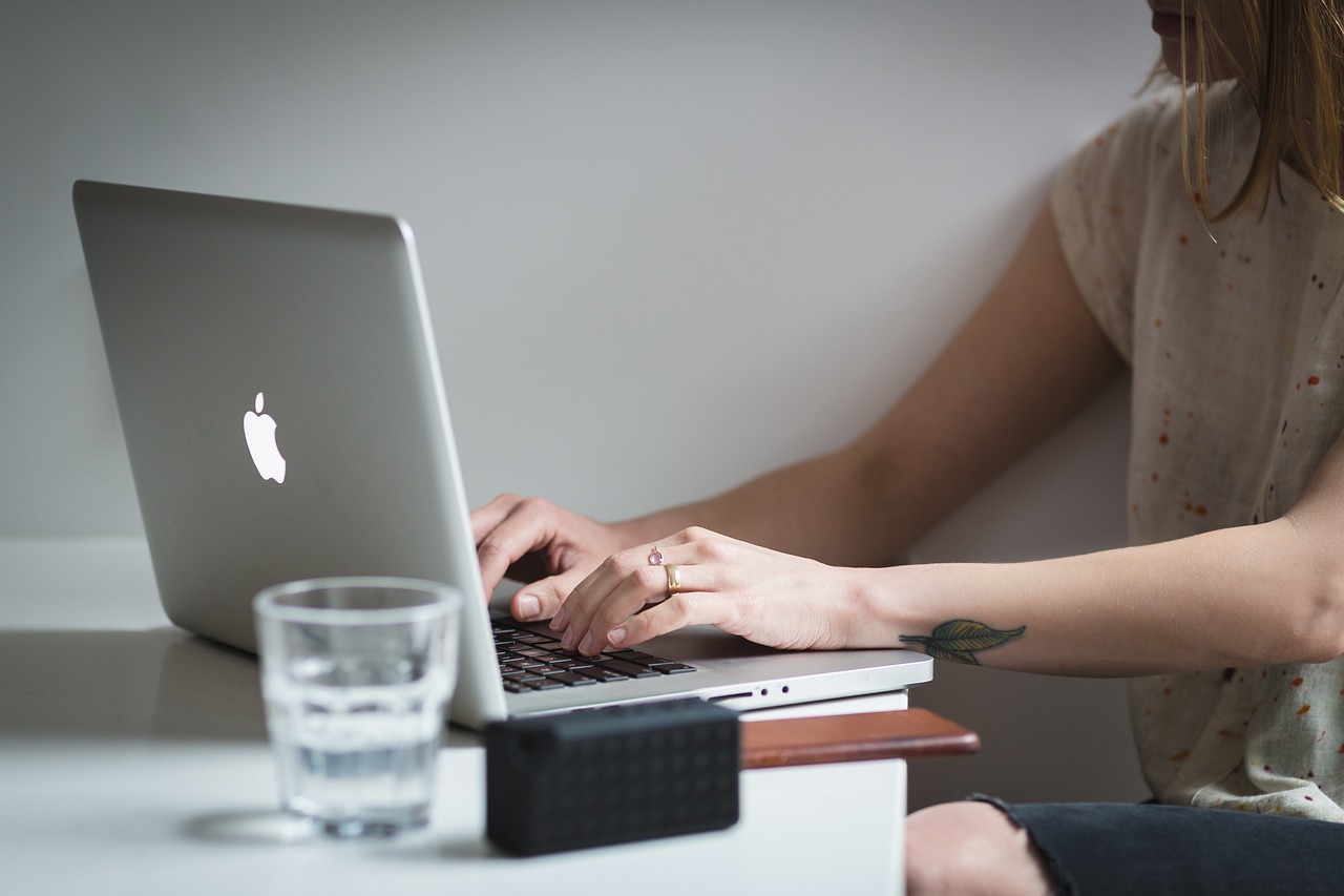 Laptop on desk